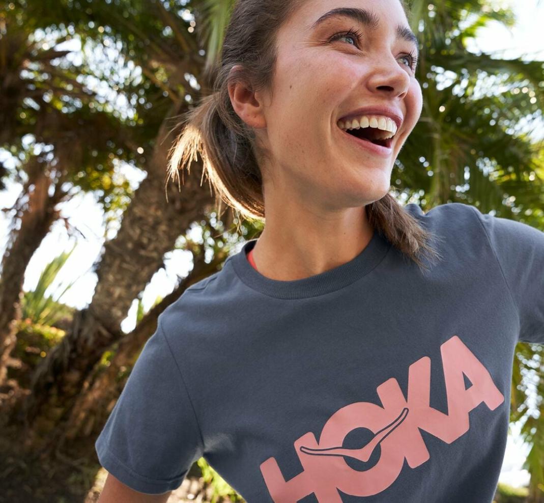 Women Tops | HOKA ONE ONE Brand Tee Ombre Blue