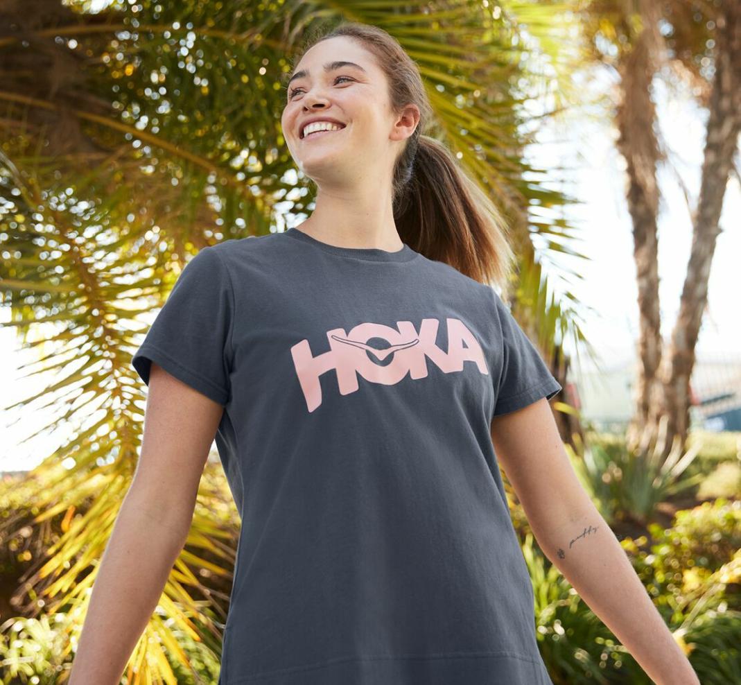Women Tops | HOKA ONE ONE Brand Tee Ombre Blue
