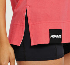 Women Tops | HOKA ONE ONE Brand Tee Paradise Pink / White