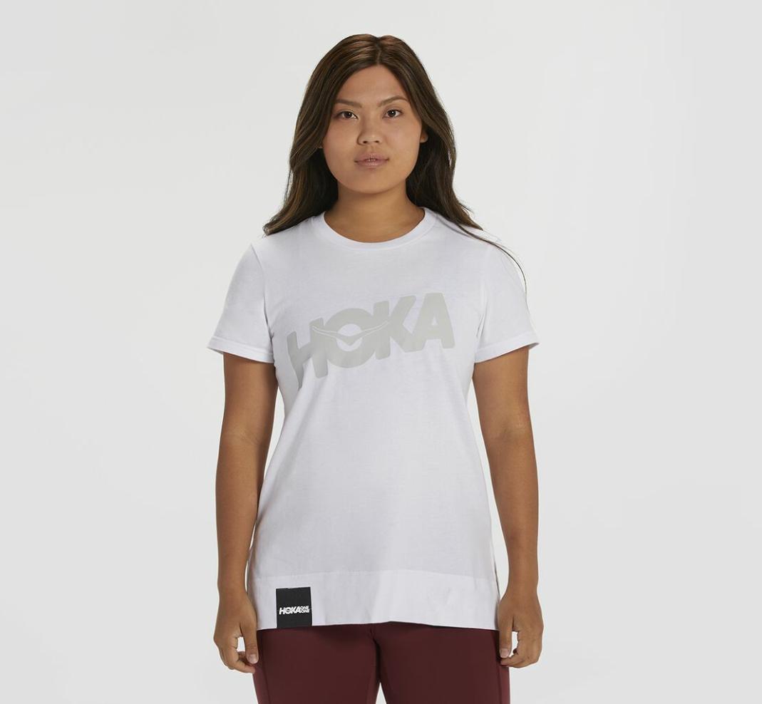 Women Tops | HOKA ONE ONE Brand Tee White