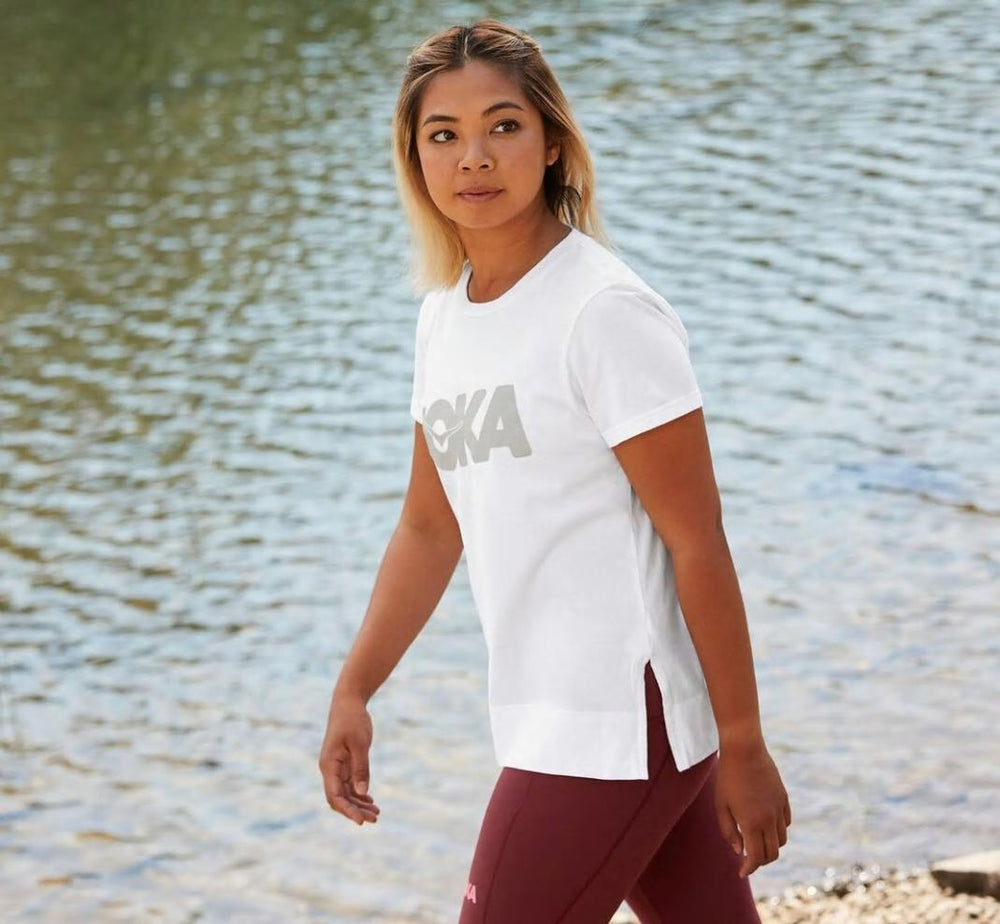 Women Tops | HOKA ONE ONE Brand Tee White