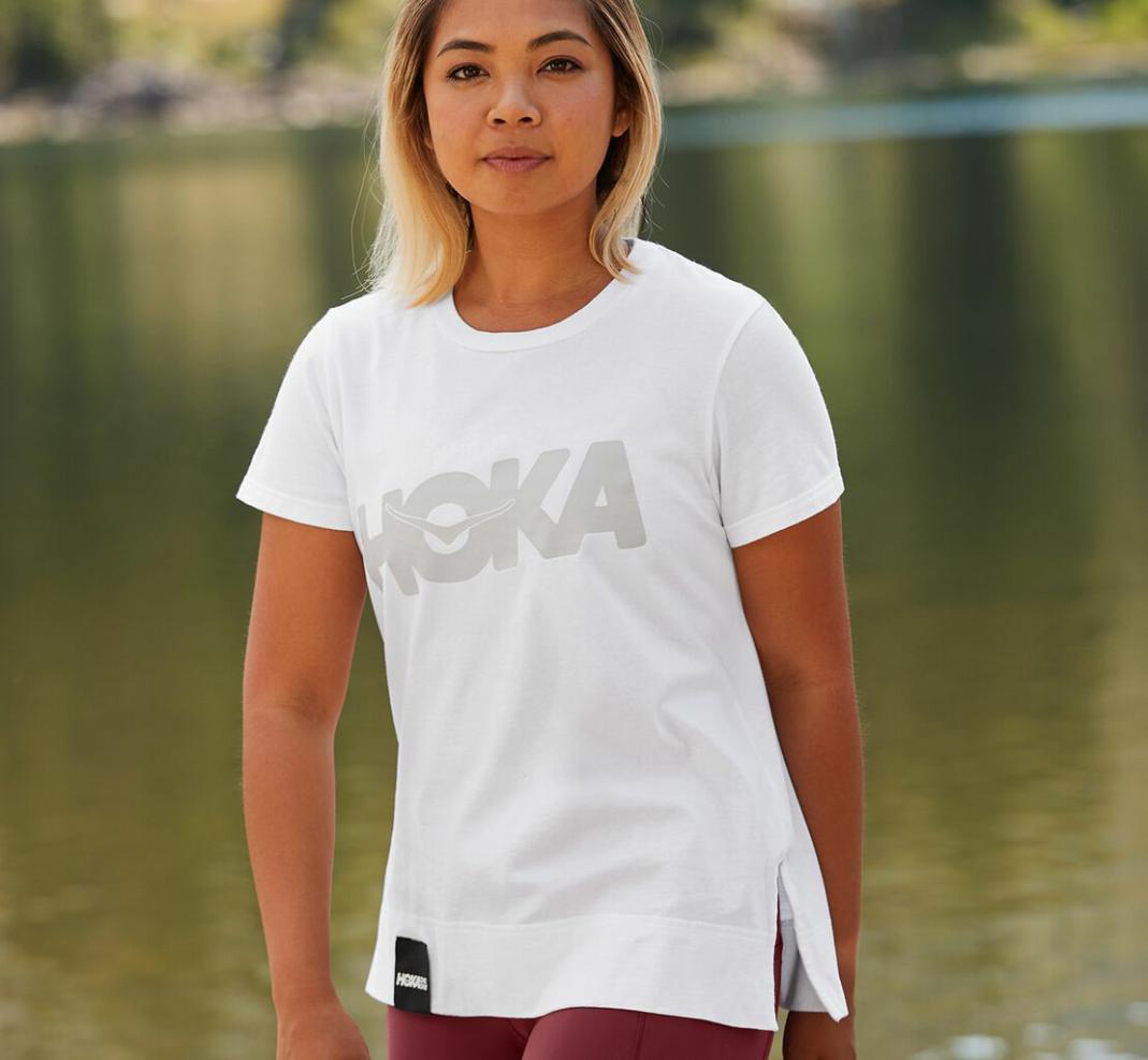 Women Tops | HOKA ONE ONE Brand Tee White