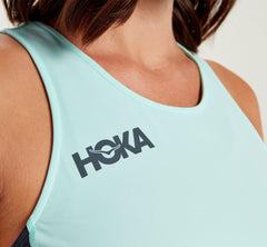 Women Tops | HOKA ONE ONE Fitted Tank Blue Tint