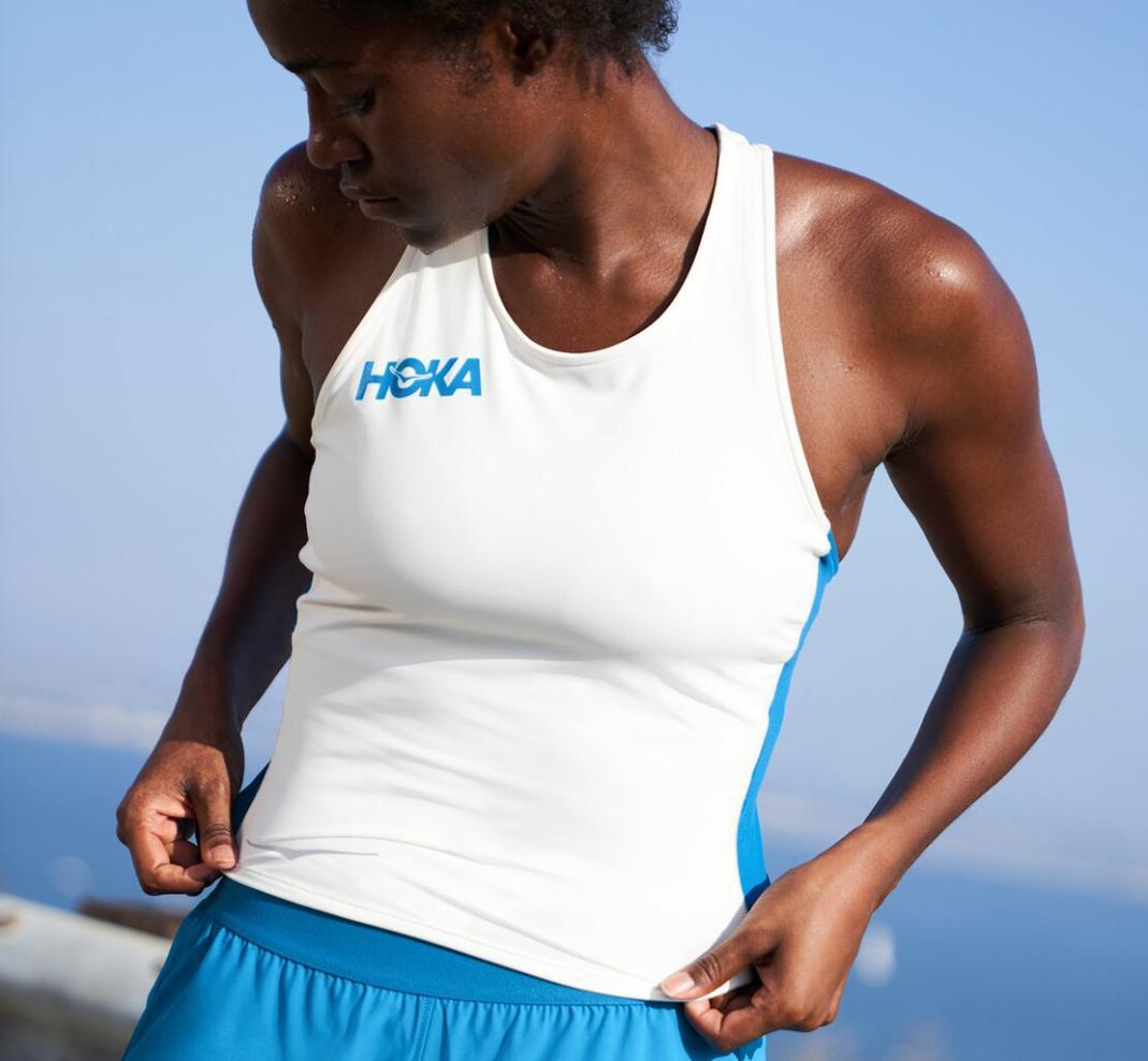 Women Tops | HOKA ONE ONE Fitted Tank White