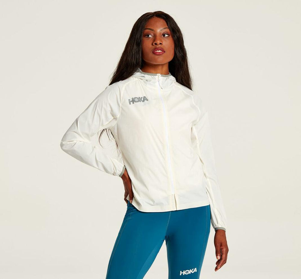 Women Tops | HOKA ONE ONE Full-Zip Wind Jacket White