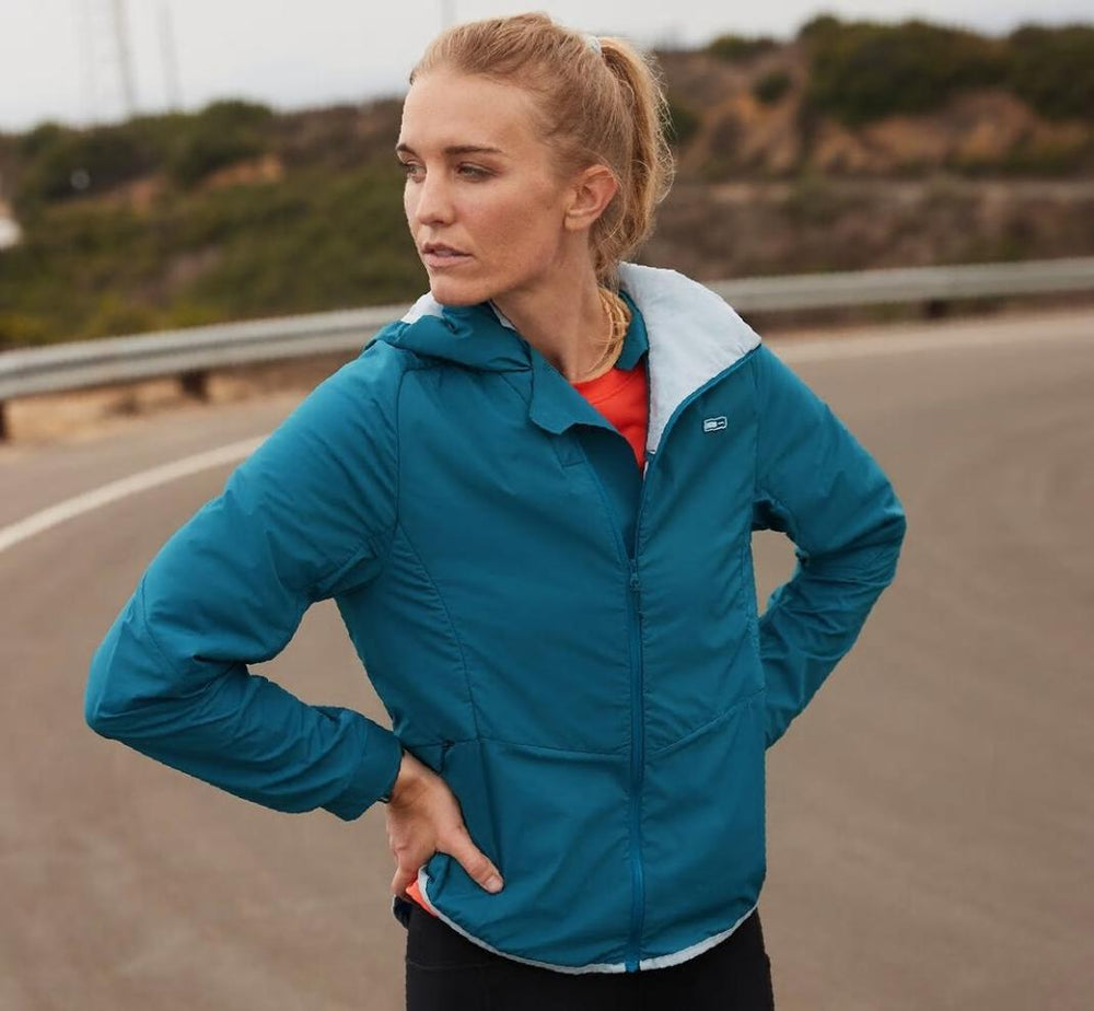 Women Tops | HOKA ONE ONE Hybrid Run Jacket Moroccan Blue