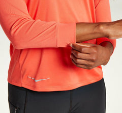 Women Tops | HOKA ONE ONE Performance 3/4 Sleeve Hot Coral