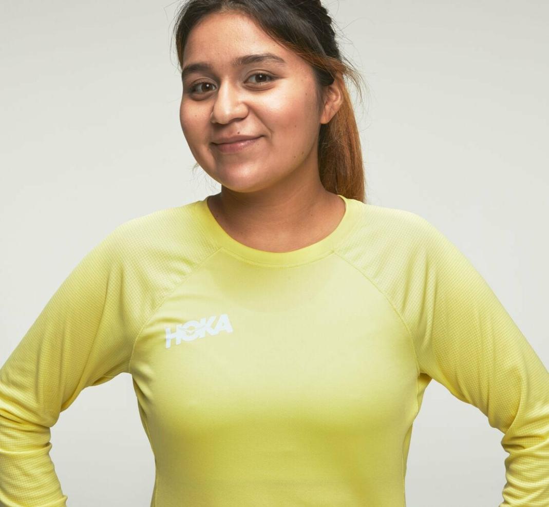 Women Tops | HOKA ONE ONE Performance Long Sleeve Limelight