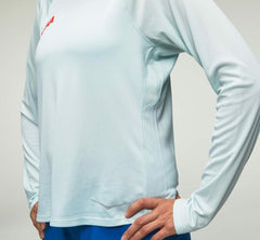 Women Tops | HOKA ONE ONE Performance Long Sleeve Wan Blue