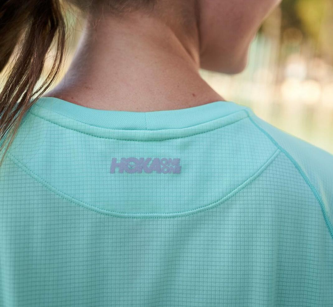 Women Tops | HOKA ONE ONE Performance Short Sleeve Blue Tint