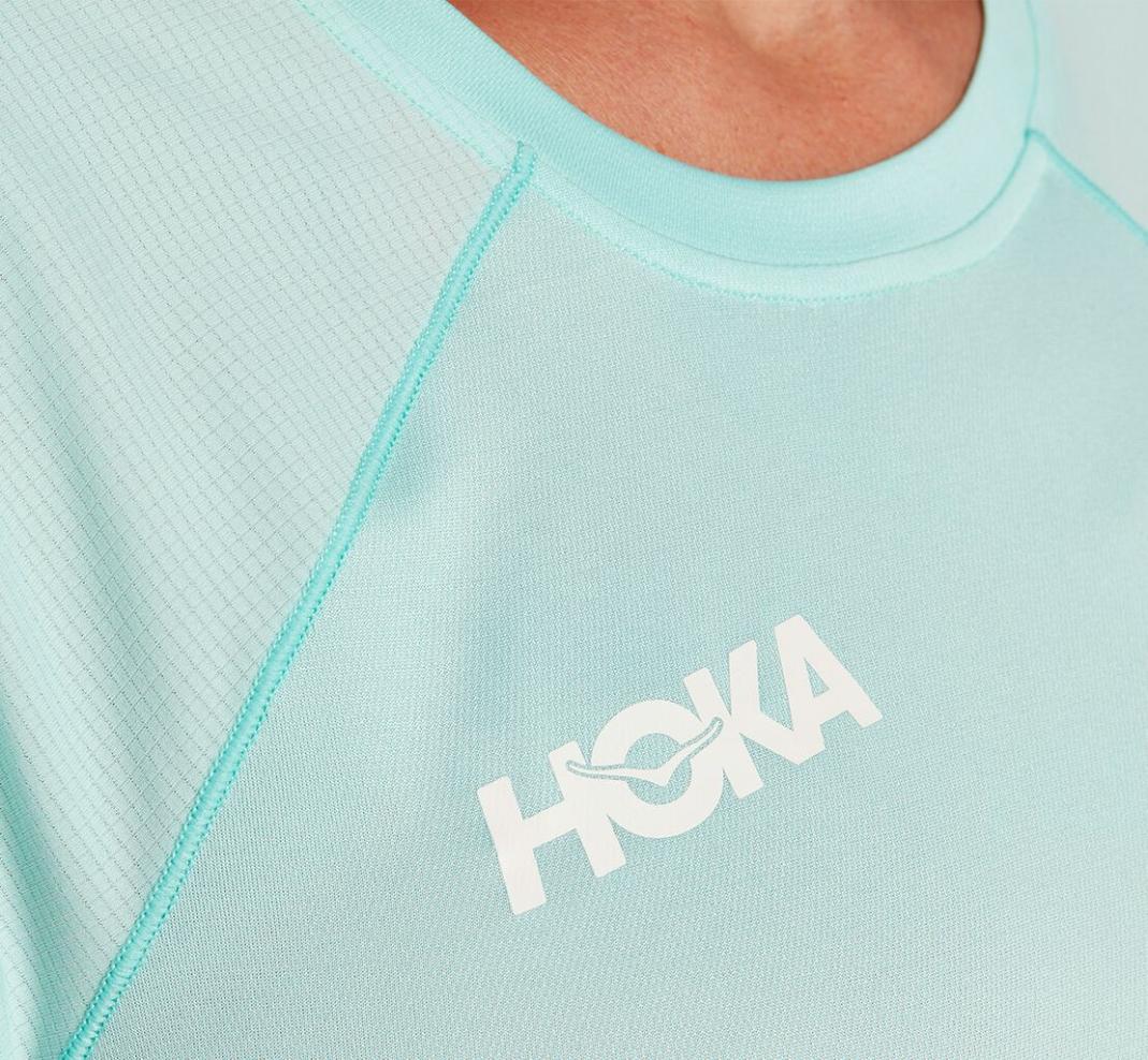 Women Tops | HOKA ONE ONE Performance Short Sleeve Blue Tint