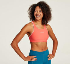 Women Tops | HOKA ONE ONE Performance Sports Bra Hot Coral / Rosette