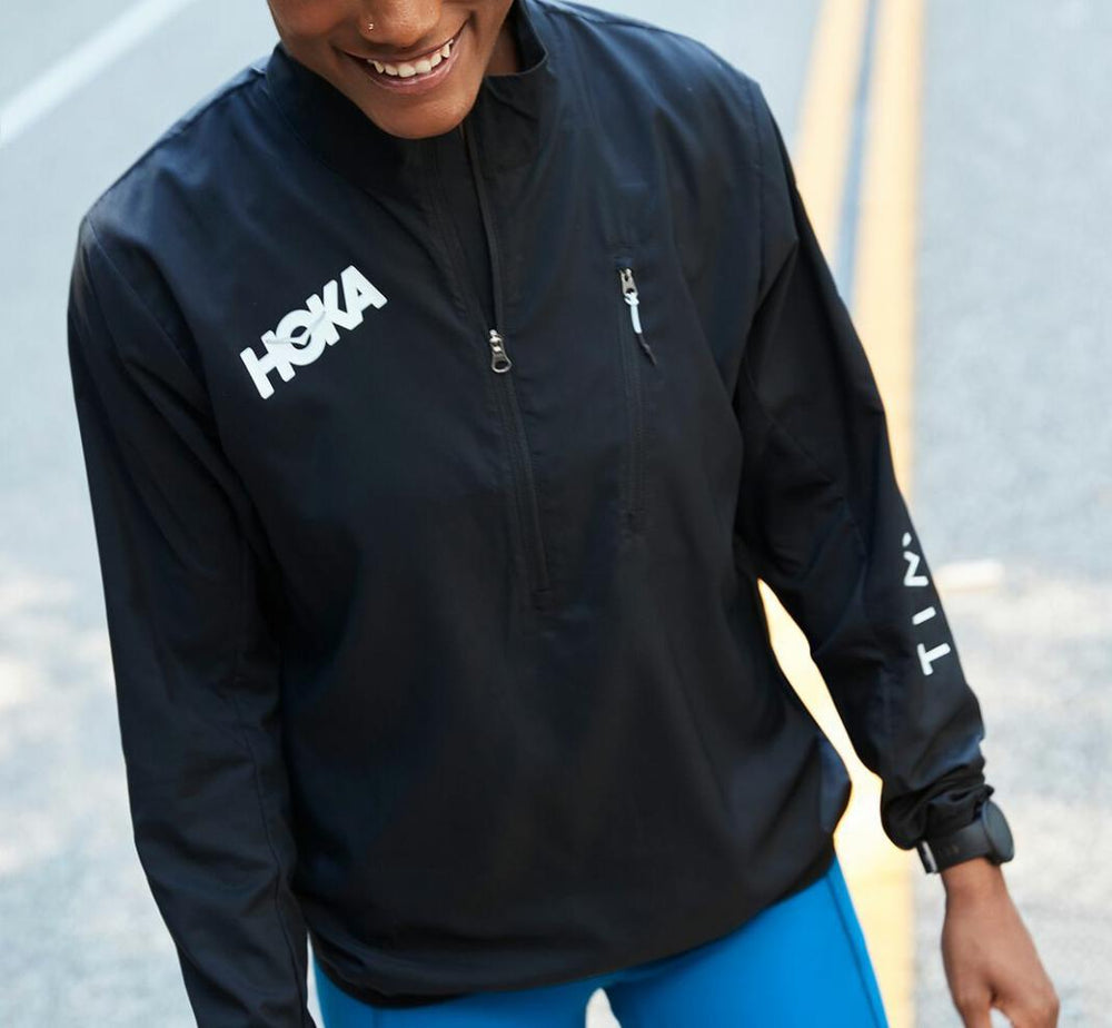 Women Tops | HOKA ONE ONE Wind-Resistant Jacket Black
