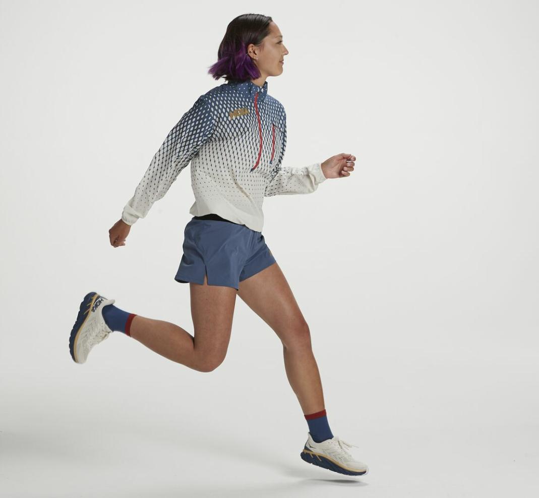Women Tops | HOKA ONE ONE Wind-Resistant Jacket Tofu / Vintage Indigo