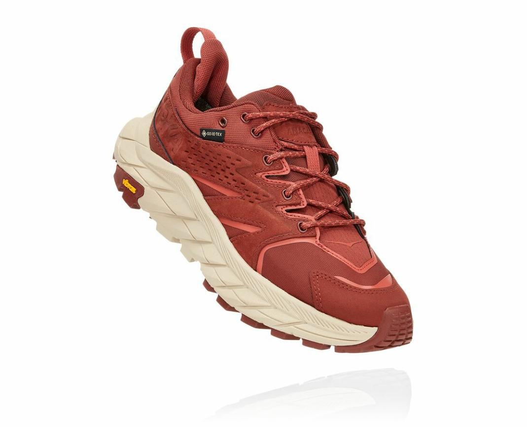 Women Trail Running | HOKA ONE ONE Anacapa Low GORE-TEX Cherry Mahogany / Hot Sauce