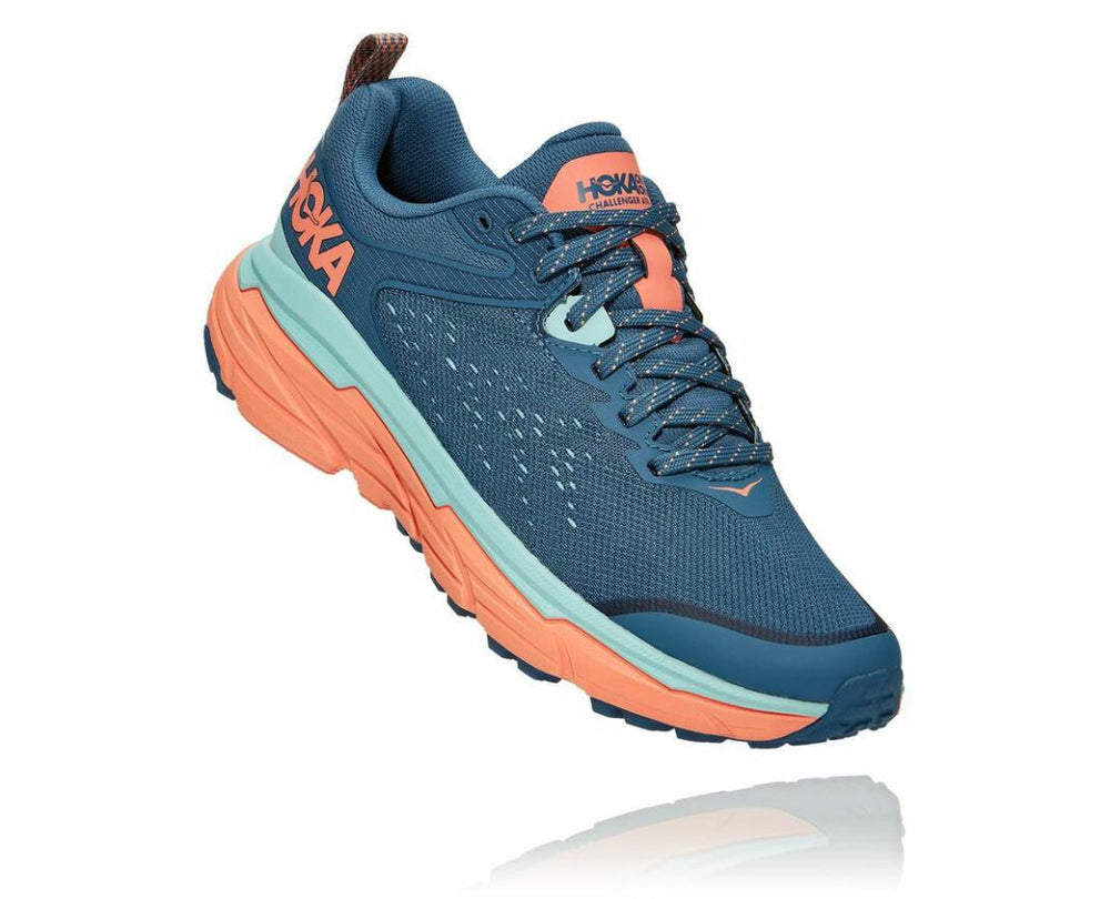 Women Trail Running | HOKA ONE ONE Challenger ATR 6 Real Teal / Cantaloupe