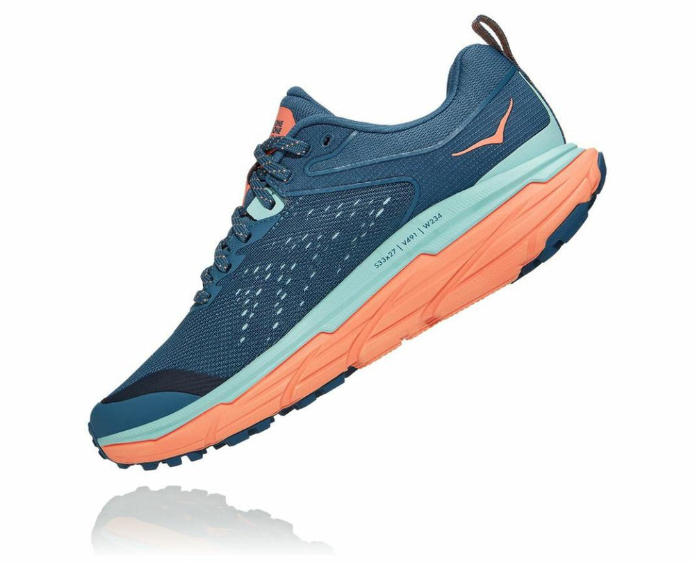 Women Trail Running | HOKA ONE ONE Challenger ATR 6 Real Teal / Cantaloupe