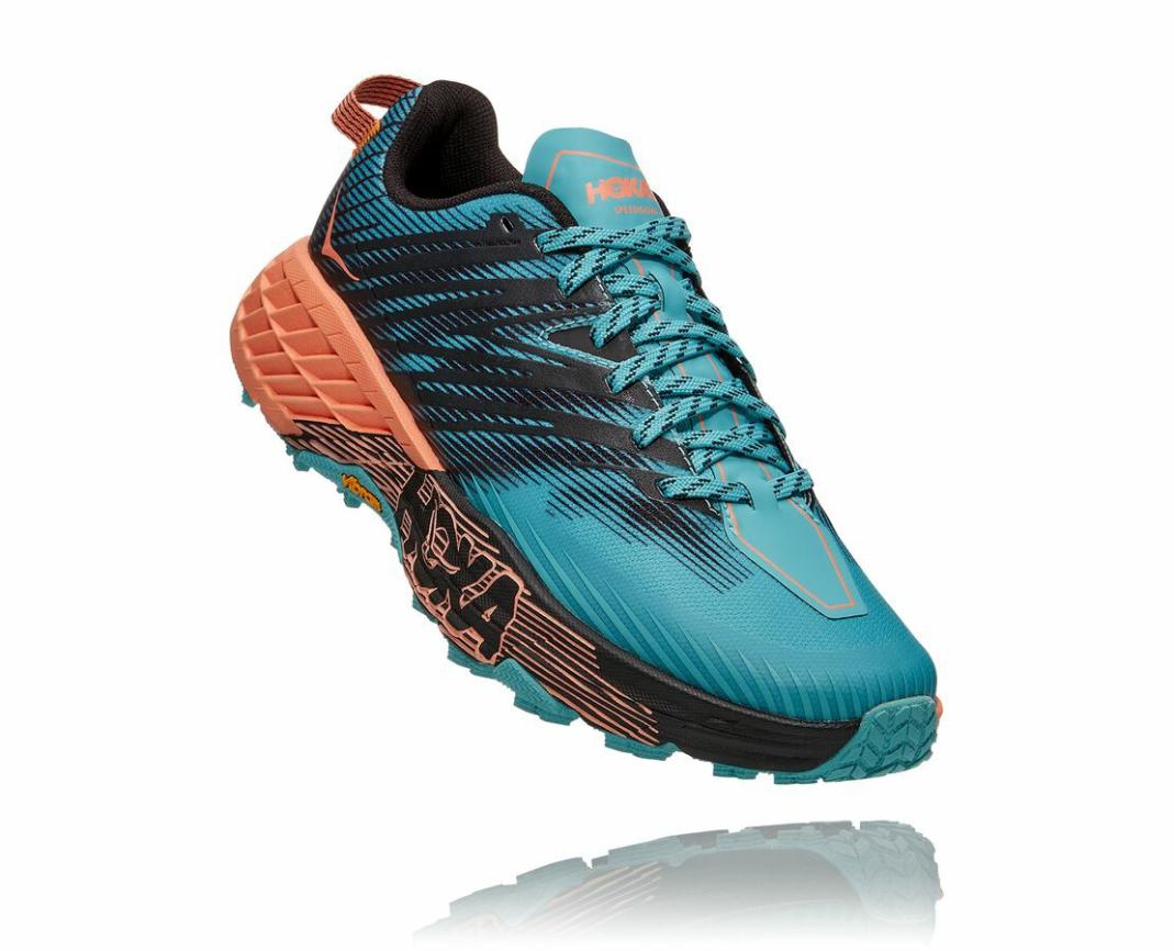 Women Trail Running | HOKA ONE ONE Speedgoat 4 Aquarelle / Cantaloupe