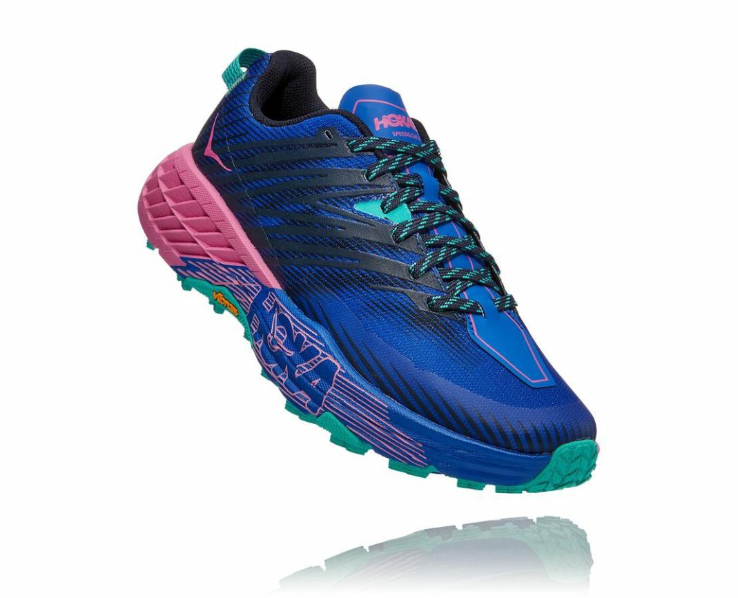 Women Trail Running | HOKA ONE ONE Speedgoat 4 Dazzling Blue / Phlox Pink