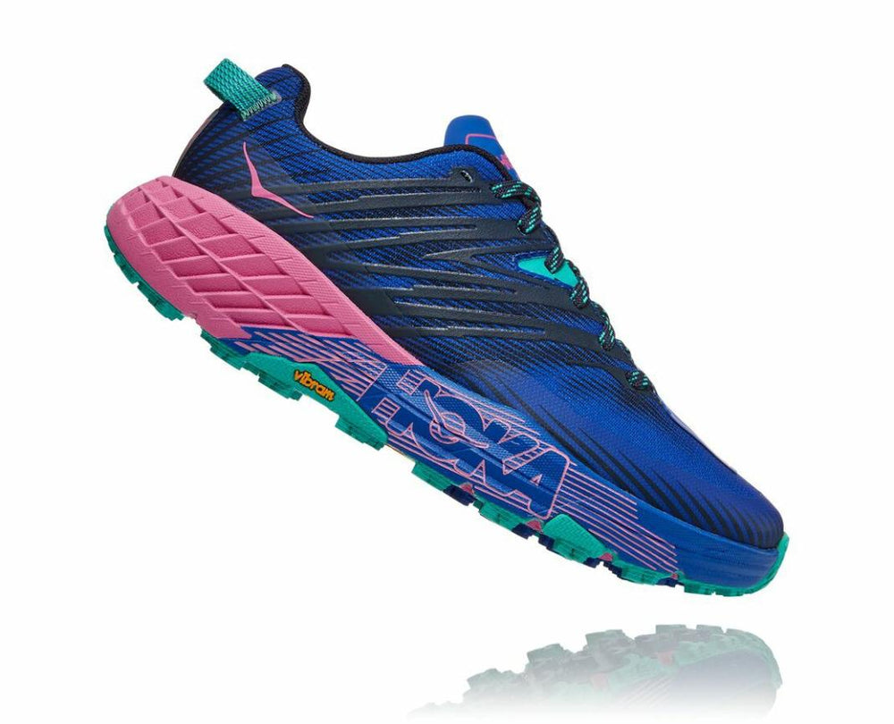 Women Trail Running | HOKA ONE ONE Speedgoat 4 Dazzling Blue / Phlox Pink