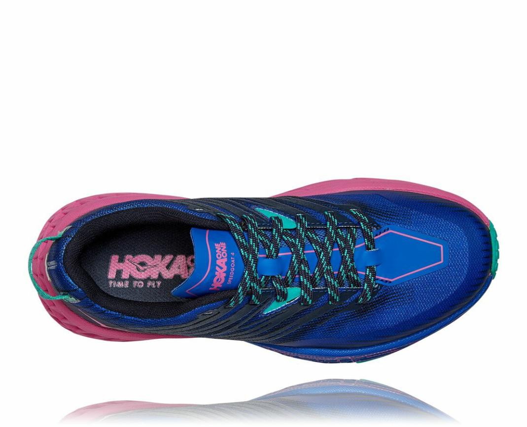 Women Trail Running | HOKA ONE ONE Speedgoat 4 Dazzling Blue / Phlox Pink