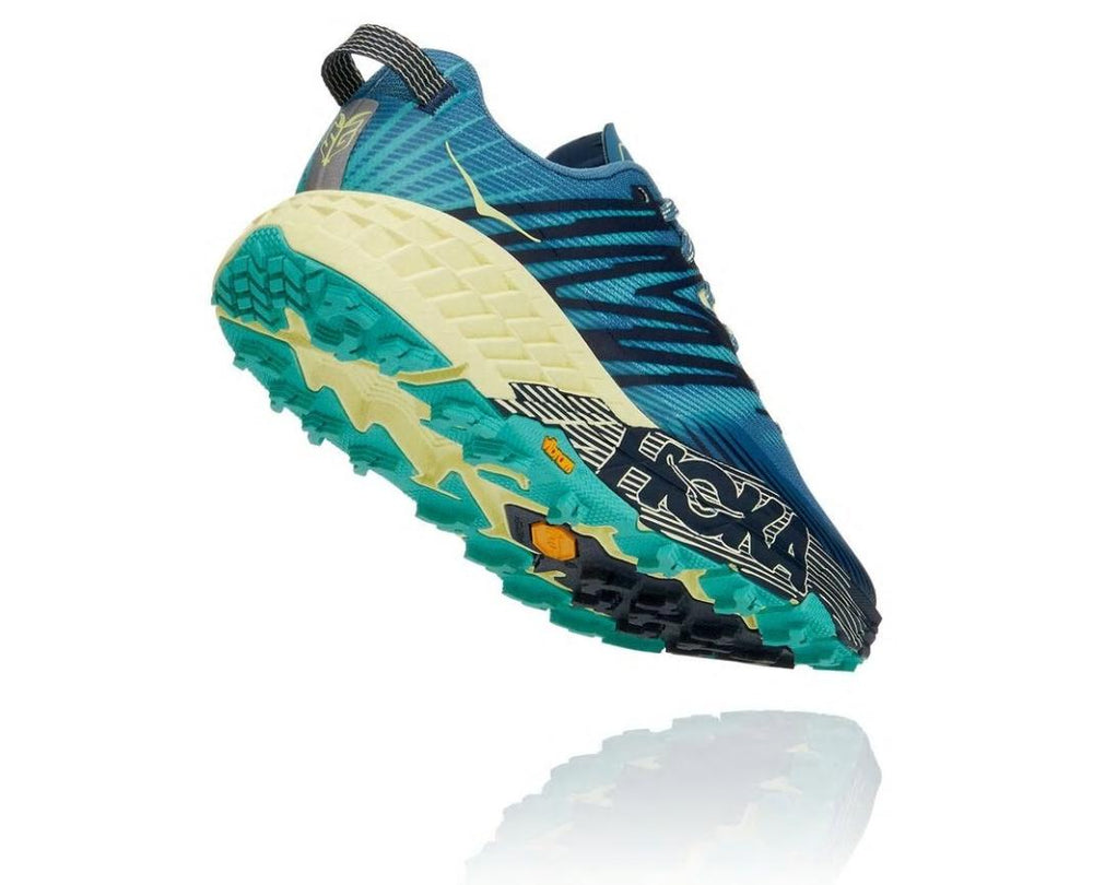 Women Trail Running | HOKA ONE ONE Speedgoat 4 Provincial Blue / Luminary Green