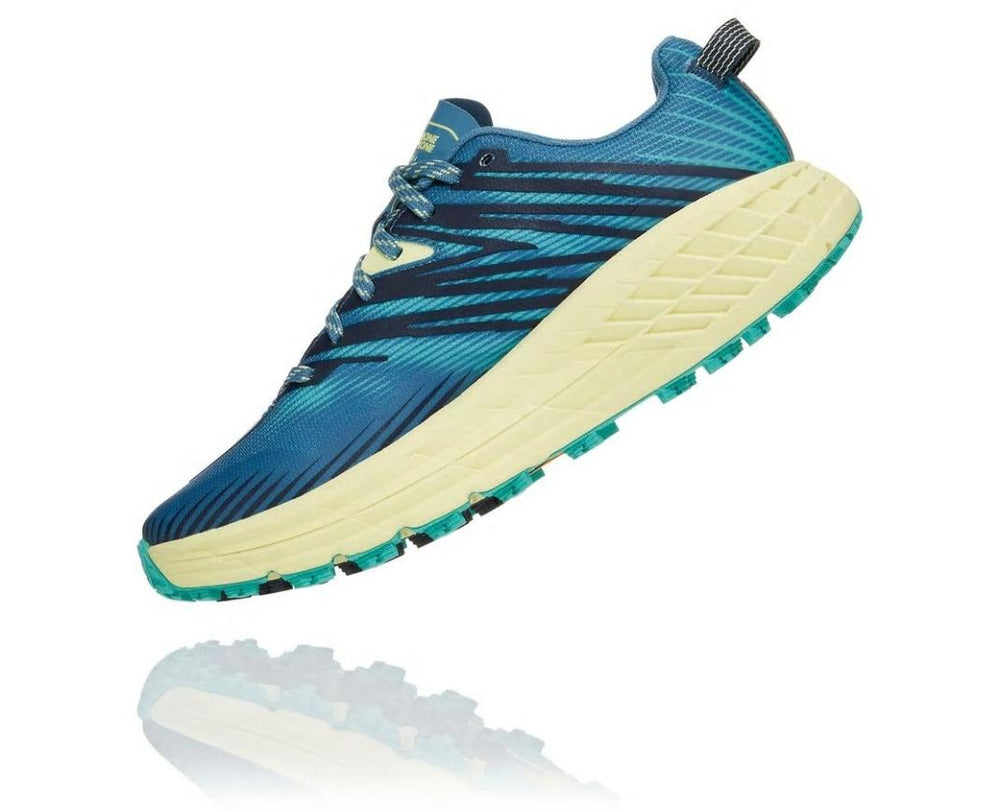 Women Trail Running | HOKA ONE ONE Speedgoat 4 Provincial Blue / Luminary Green
