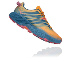 Women Trail Running | HOKA ONE ONE Speedgoat 4 Saffron / Provincial Blue