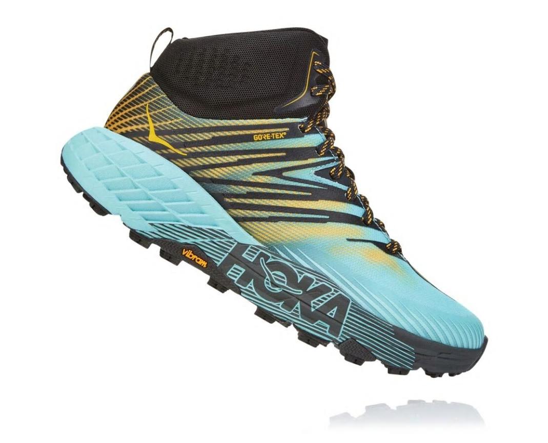 Women Trail Running | HOKA ONE ONE Speedgoat Mid GORE-TEX 2 Antigua Sand / Golden Rod