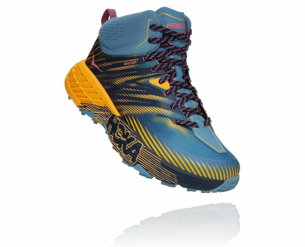 Women Trail Running | HOKA ONE ONE Speedgoat Mid GORE-TEX 2 Provincial Blue / Saffron
