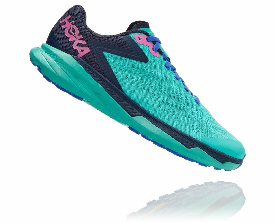 Women Trail Running | HOKA ONE ONE Zinal Atlantis / Outer Space