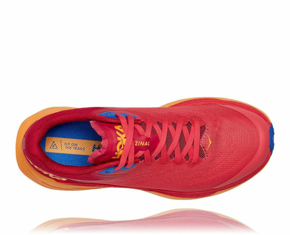 Women Trail Running | HOKA ONE ONE Zinal Paradise Pink / Blazing Orange