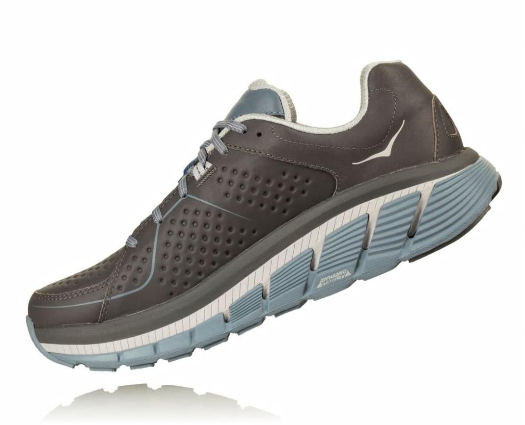 Women Walking | HOKA ONE ONE Gaviota Leather Charcoal / Tradewinds