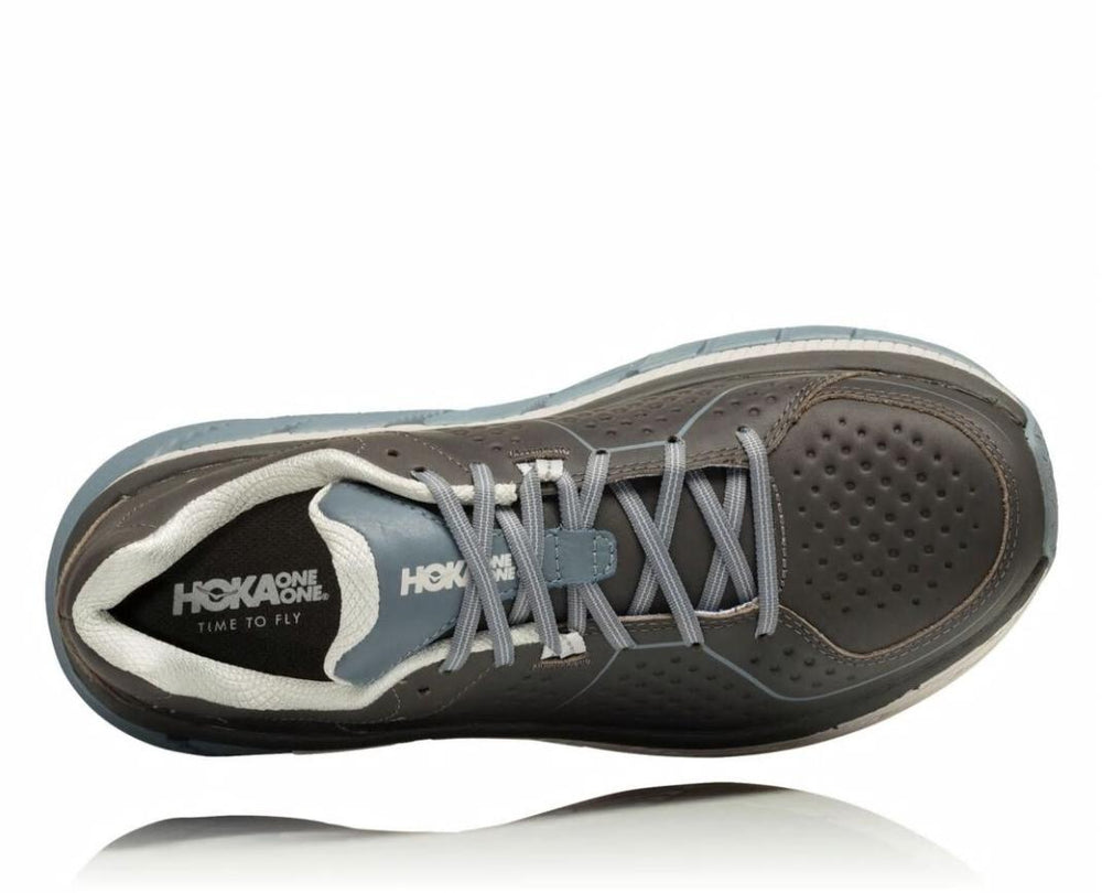 Women Walking | HOKA ONE ONE Gaviota Leather Charcoal / Tradewinds