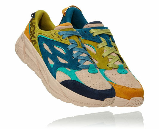 Women Walking | HOKA ONE ONE Unisex Clifton L Suede Multi / Shifting Sand